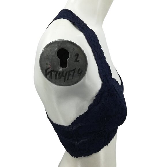 Intimately Free People Blue Gray Lace Bralette Size M Stretch Bra Racerback 2 - Picture 8 of 15